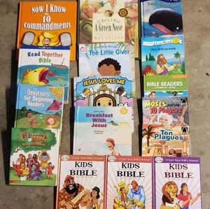 Lot of 16 Kids Religious/Christian Books/Bibles/Devotionals